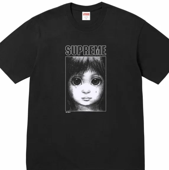 Keane Big L White 24SS XL S and Manga M Margaret Tears Black Tee Teardrop 1019